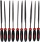 The Beadsmith Needle File Set, 10 Pieces Hand Metal Files, 10MM 2 Cut, Steel Set Includes: Round, Triangle, Knife File, Oval, Flat Blunt, Flat Tapered, Half-Round, and Square